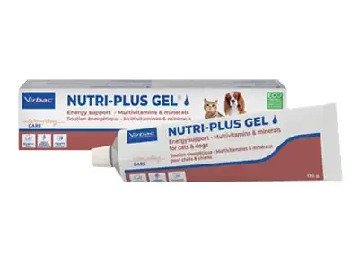 Virbac Nutri Plus Gel Appetitanregender, hoch konzentrierter Energieträger für Hunde & Katzen mit Kohlenhydraten, Fetten, Eiweiß, Vitaminen und Mineralstoffen.