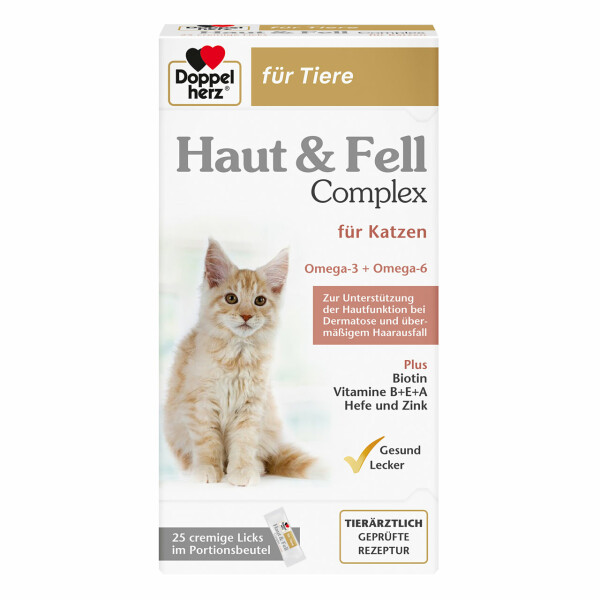 25 Licks Doppelherz Haut & Fell Complex Katze