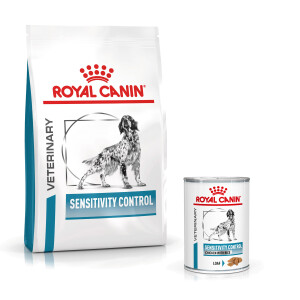 Sparpaket 7 kg + 12x410 g Huhn Royal Canin Sensitivity Control für Hunde