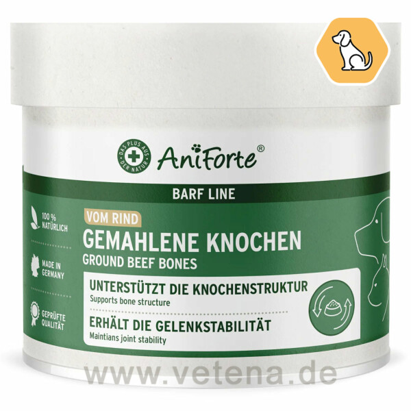 AniForte BARF-Line Gemahlene Knochen vom Rind für Hunde & Katzen