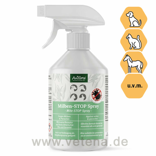 AniForte Milben-STOP Spray für Hund, Katze, Pferd & Co.